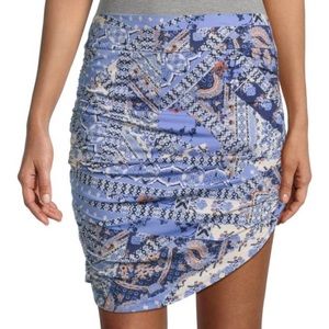 Free People | Size Small | She's Something Else Assymetric Mini Skirt | Blue